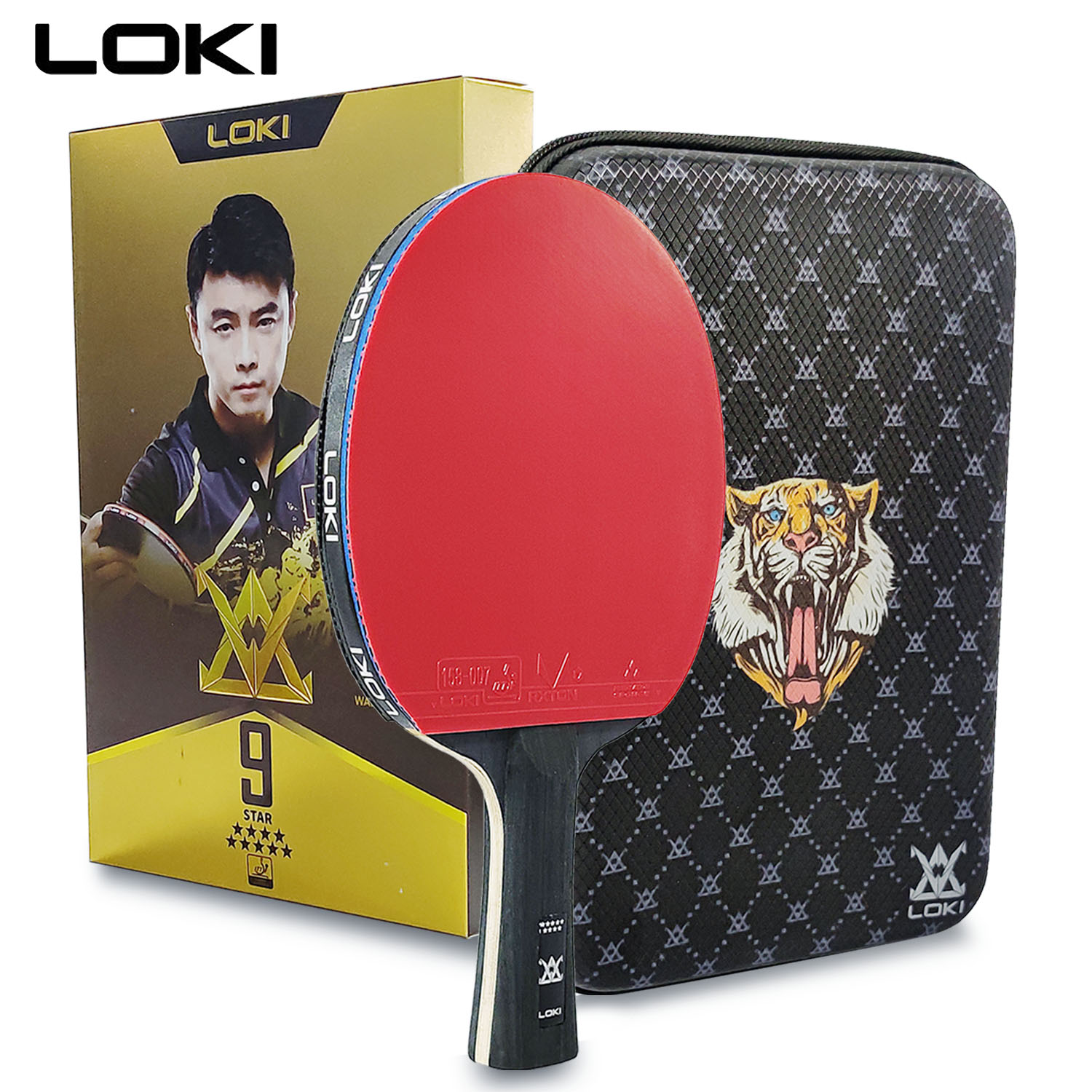 Badminton Racket Carbon - Raqueta de tenis de mesa LOKI