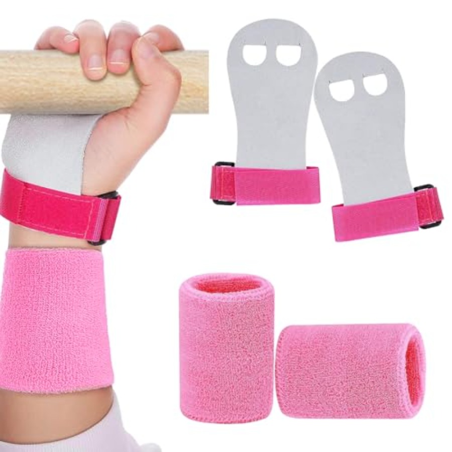 Sports Grip - 2 Guantes de Gimnasia con Muñequeras,